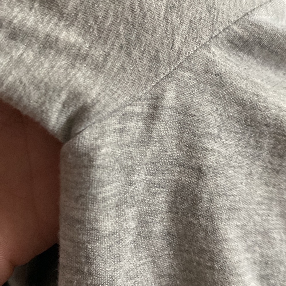 Rebecca Taylor Gray Jersey Knit Contrast Lace Trimmed Topπ€π€π€ - Picture 6 of 10